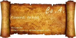 Cserni Arkád névjegykártya
